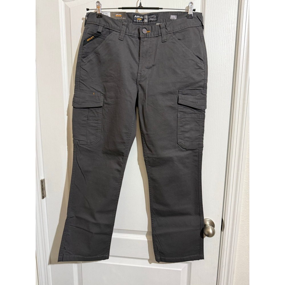 Men's Ariat Grey Cargo Pants Waist 32